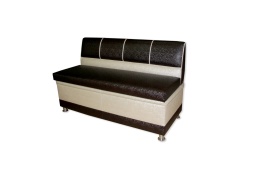 Раскладной диван на кухню Аната-3МД двухместный (с дельфином) коричневый