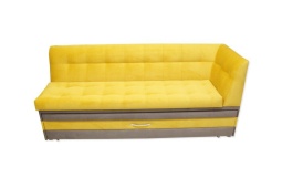 Раскладной диван на кухню Аната-5МДН с боковой спинкой желтый
