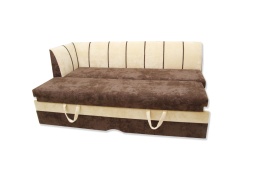 Раскладной диван на кухню Аната-8Д (с дельфином) без подлокотников коричневый