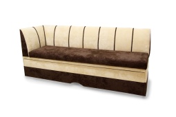 Раскладной диван на кухню Аната-8Д (с дельфином) без подлокотников коричневый