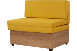 Раскладной диван на кухню Вектор со спальным местом желтый