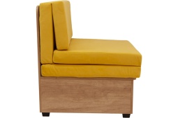 Раскладной диван на кухню Вектор со спальным местом желтый