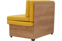 Раскладной диван на кухню Вектор со спальным местом желтый