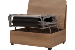 Раскладной диван на кухню Вектор со спальным местом желтый