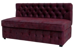 Раскладной диван для кухни Честер со спальным местом дельфин бордовый