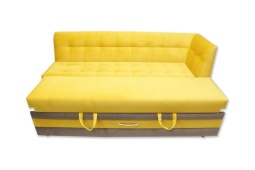 Диван на кухню со спальным местом Аната-5МДН с боковой спинкой желтый