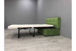 Диван на кухню со спальным местом Палермо Софт с французской раскладушкой зеленый