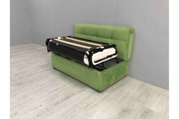 Диван на кухню со спальным местом Палермо Софт с французской раскладушкой зеленый