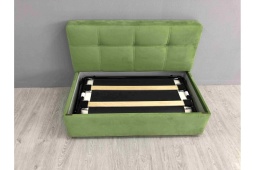 Диван на кухню со спальным местом Палермо Софт с французской раскладушкой зеленый