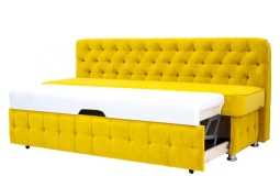 Диван на кухню со спальным местом двухместный Честер ДЧСМТ16 желтый