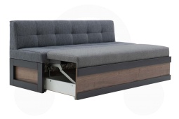 Диван на кухню со спальным местом прямой Нойс серый