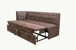 Диван на кухню со спальным местом с боковой спинкой Ульяна-80 коричневый