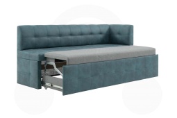 Раскладной диван на кухню со спальным местом Дублин с углом 7к серый