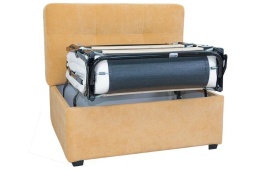 Раскладной диван на кухню прямой  Палермо Софт с раскладушкой ДПСМТ13 оранжевый