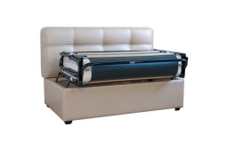 Раскладной диван на кухню прямой Палермо Софт с раскладушкой ДПСМТ08 белый