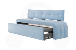 Раскладной диван на кухню со спальным местом Бристоль 7к голубой