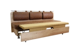 Раскладной диван на кухню двухместный со спальным местом Сюрприз коричневый