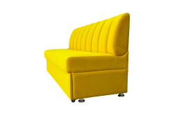 Раскладной диван на кухню прямой Ульяна-175 со спальным местом желтый