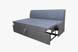 Раскладной диван на кухню прямой Ульяна-18 со спальным местом серый