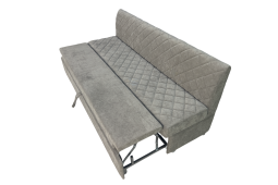 Раскладной диван на кухню прямой Ульяна-18 со спальным местом темно-серый
