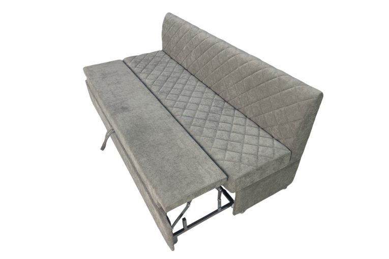 Раскладной диван на кухню прямой Ульяна-18 со спальным местом темно-серый