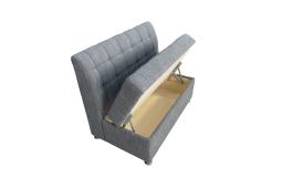 Раскладной диван на кухню прямой Ульяна-80 серый с ящиком