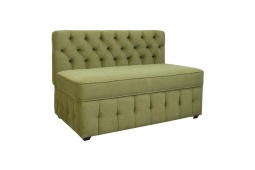 Раскладной диван на кухню прямой Честер ДЧСМТ07 зеленый