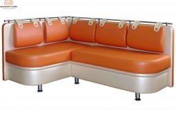 Кухонный угловой диван оранжевый Метро К