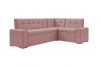 Кухонный угловой диван со спальным местом Мадрид, Замша, Розовый, 1002775