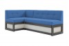 Кухонный угловой диван со спальным местом синий Нойс Плюс 7к
