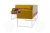 Кухонный угловой диван желтый Оксфорд лофт 7к