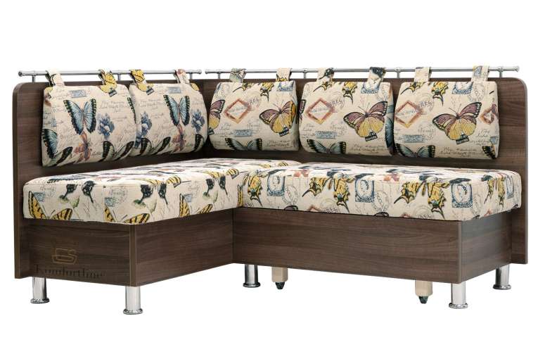 Кухонный угловой диван бежевый со спальным местом Сюрприз К