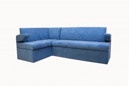 Кухонный угловой диван синий Ульяна-141