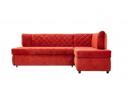 Кухонный угловой диван красный Ульяна-160