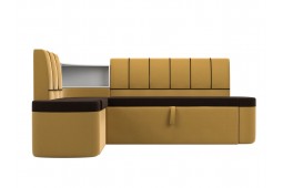 Кухонный угловой диван Тефида левый угол желтый