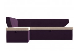Кухонный угловой диван Омура левый угол фиолетовый