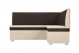 Кухонный угловой диван Уют правый угол коричневый