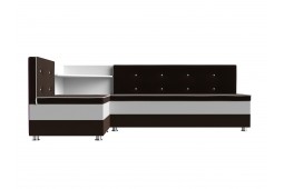 Кухонный угловой диван Милан левый угол коричневый