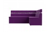 Кухонный угловой диван Классик правый угол фиолетовый