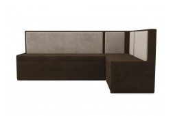 Кухонный угловой диван Кристина правый угол коричневый
