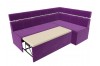 Кухонный угловой диван Классик правый угол фиолетовый