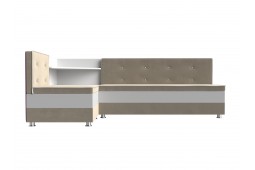 Кухонный угловой диван Милан левый угол бежевый