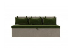 Кухонный прямой диван Метро зеленый