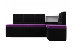 Кухонный угловой диван Тефида правый угол фиолетовый