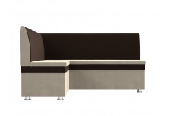 Кухонный угловой диван Уют левый угол коричневый