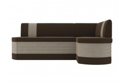 Кухонный угловой диван Токио правый угол коричневый