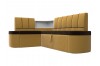 Кухонный угловой диван Тефида левый угол, Микровельвет, Желтый, 1006033