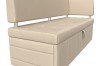 Кухонный прямой диван Стоун с углом: минимализм в каждой линии, Экокожа, Бежевый, 10011662