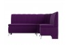 Кухонный угловой диван Кантри правый угол фиолетовый
