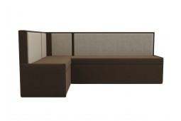 Кухонный угловой диван Кристина левый угол коричневый